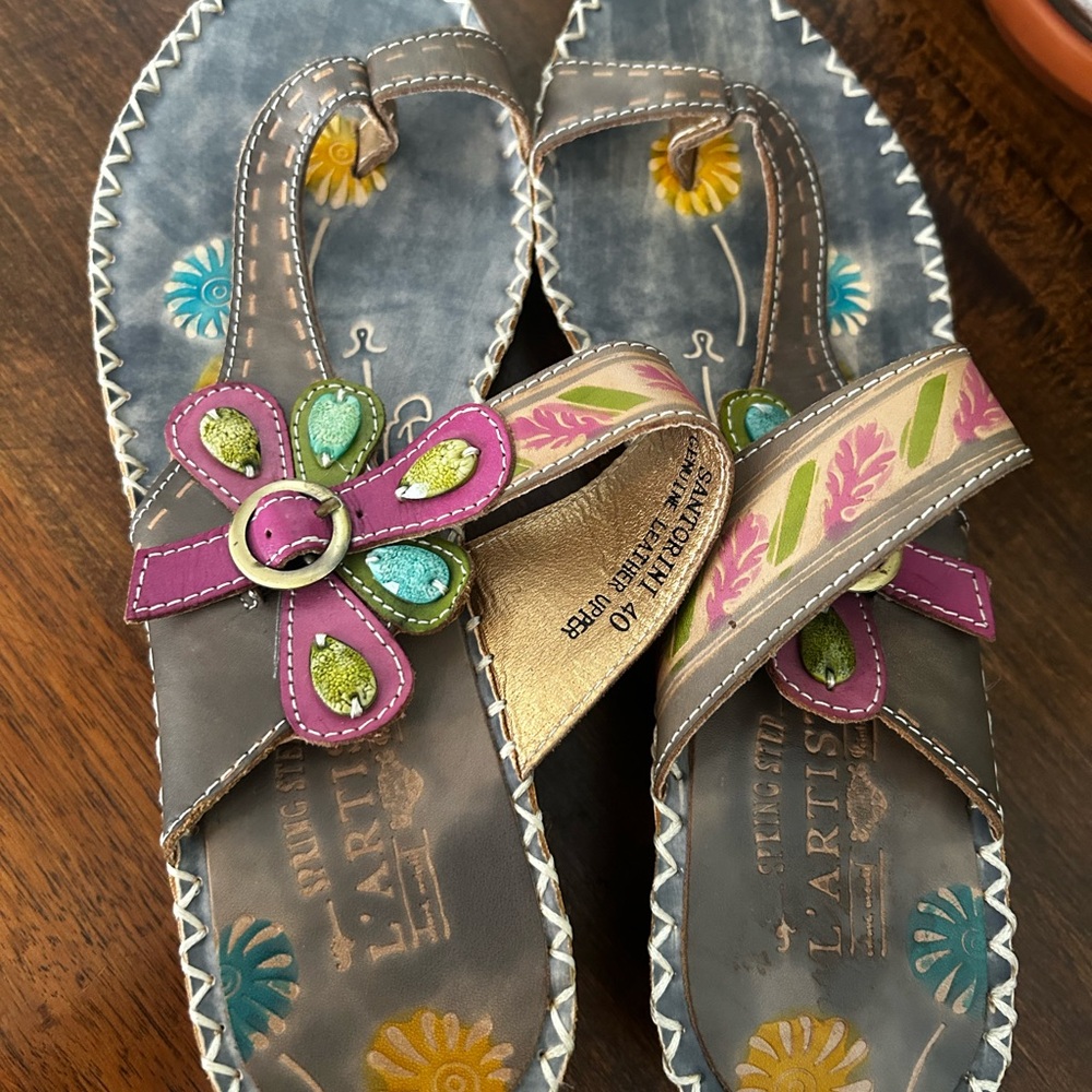 NWOT Spring Step L'Artiste Women's SANTORINI Leather Sandals - Picture 6 of 14